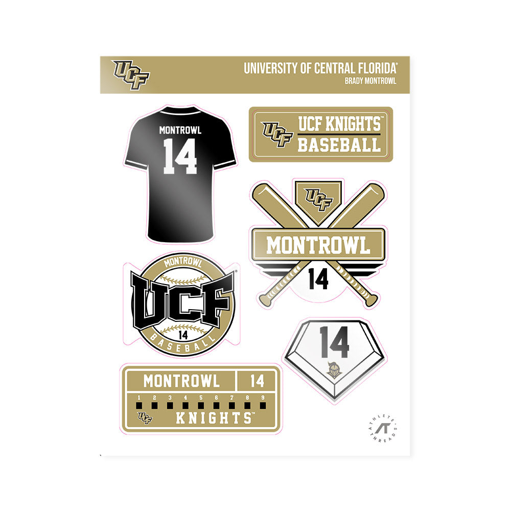 Central Florida - NCAA Baseball : Brady Montrowl - Sticker Sheet-0