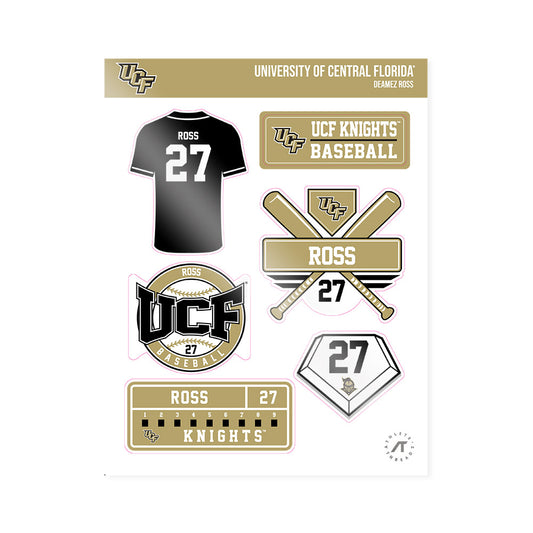 Central Florida - NCAA Baseball : DeAmez Ross - Sticker Sheet-0