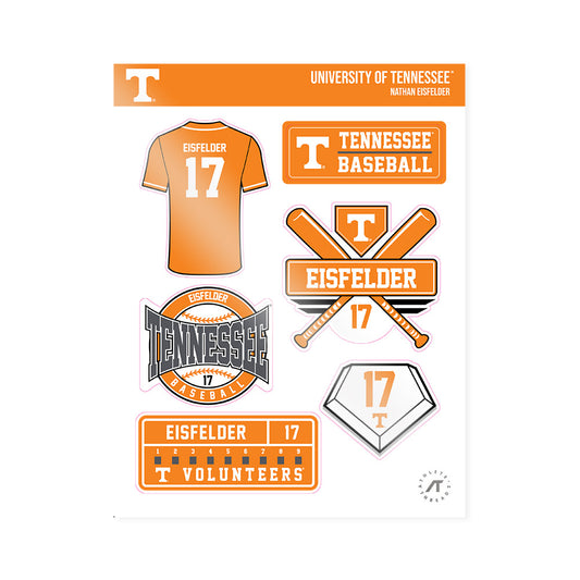 Tennessee - NCAA Baseball : Nathan Eisfelder - Sticker Sheet-0