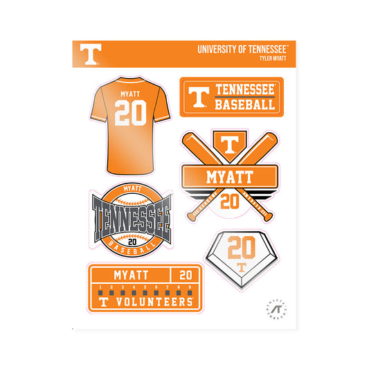 Tennessee - NCAA Baseball : Tyler Myatt - Sticker Sheet-0