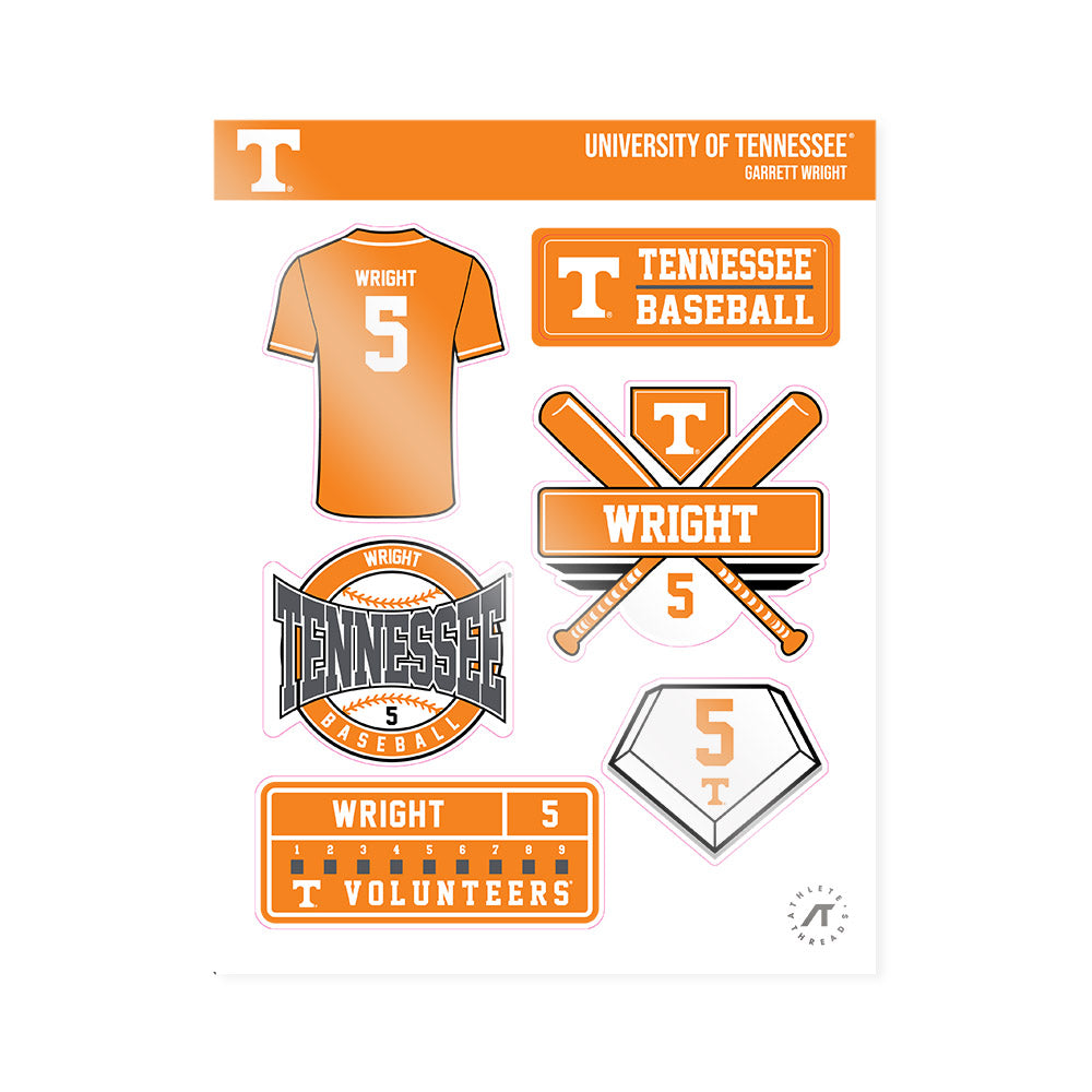 Tennessee - NCAA Baseball : Garrett Wright - Sticker Sheet-0