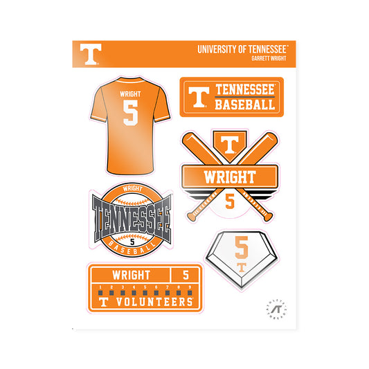 Tennessee - NCAA Baseball : Garrett Wright - Sticker Sheet-0
