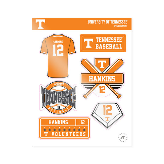 Tennessee - NCAA Baseball : Evan Hankins - Sticker Sheet-0