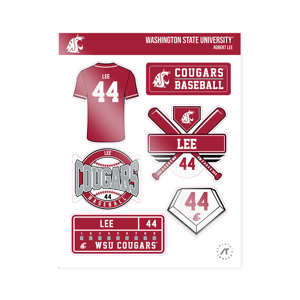 WSU - NCAA Baseball : Robert Lee - Sticker Sheet-0