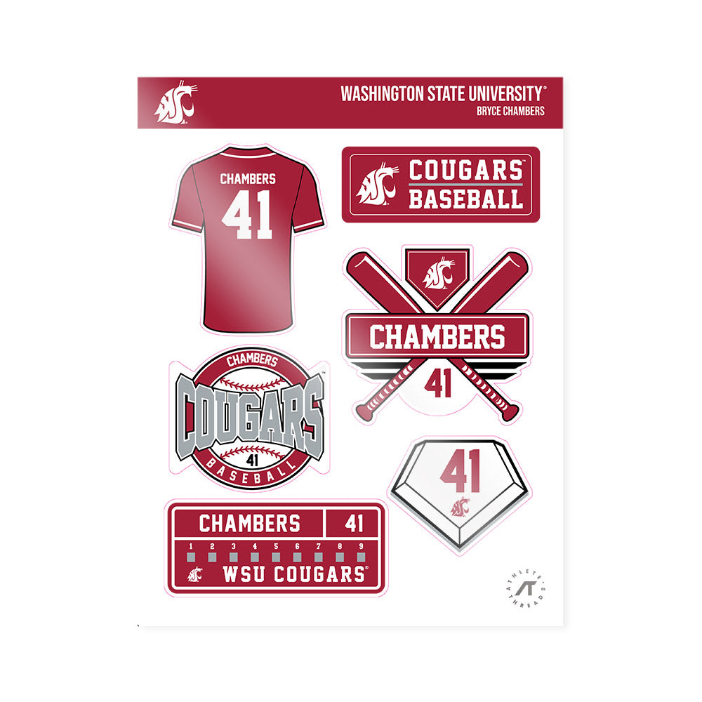 WSU - NCAA Baseball : Bryce Chambers - Sticker Sheet-0