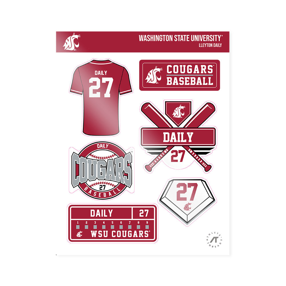 WSU - NCAA Baseball : Lleyton Daily - Sticker Sheet-0
