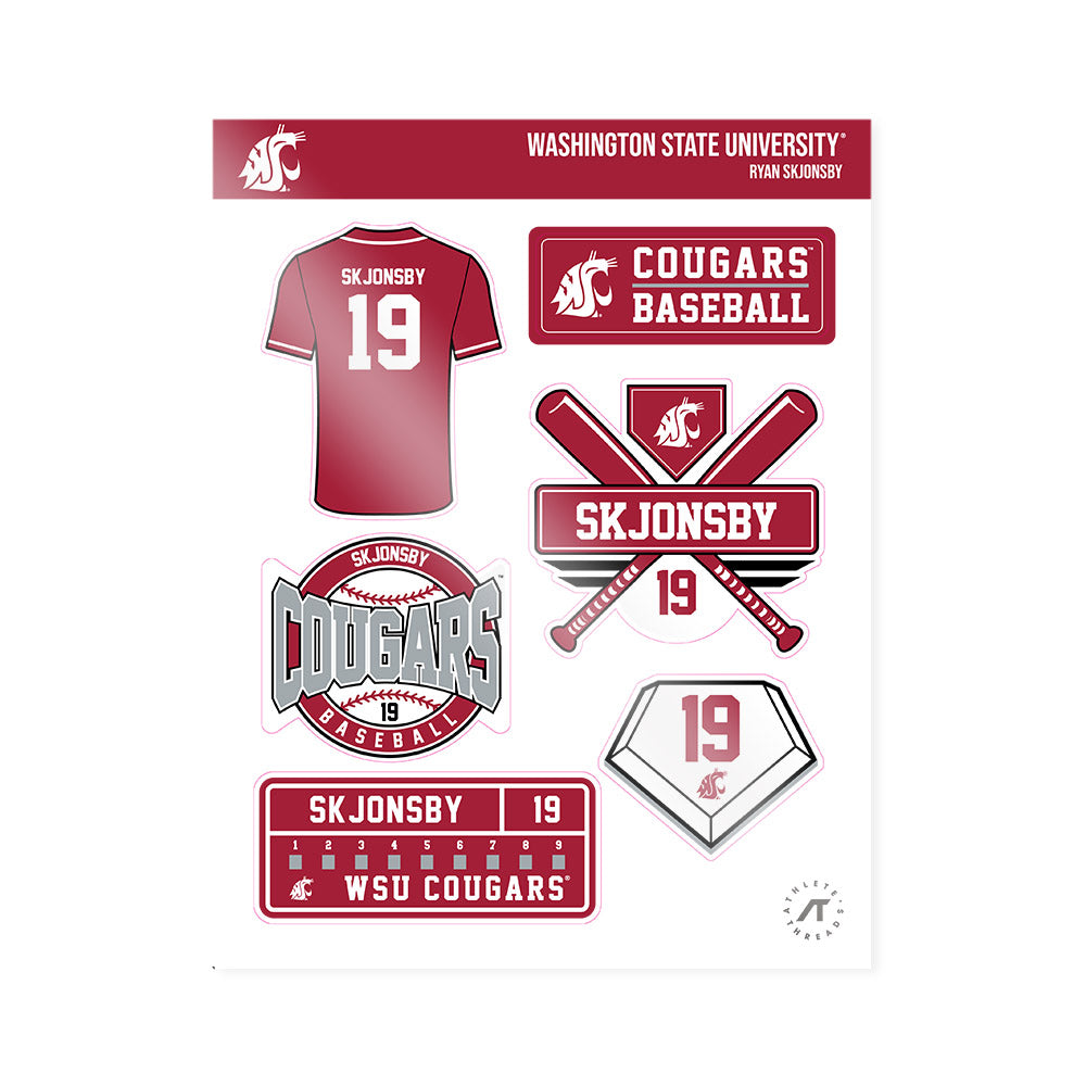 WSU - NCAA Baseball : Ryan Skjonsby - Sticker Sheet-0
