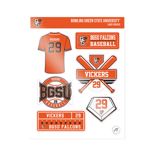 BGSU - NCAA Baseball : lance vickers - Sticker Sheet-0