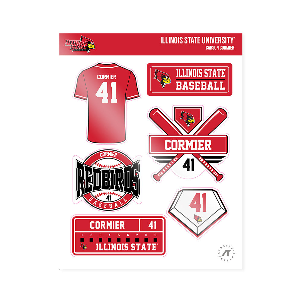 Illinois State - NCAA Baseball : Carson Cormier - Sticker Sheet-0