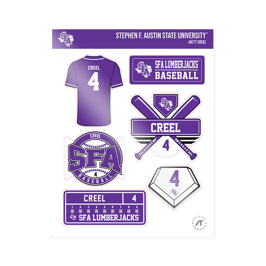 SFA - NCAA Baseball : Jhett Creel - Sticker Sheet-0