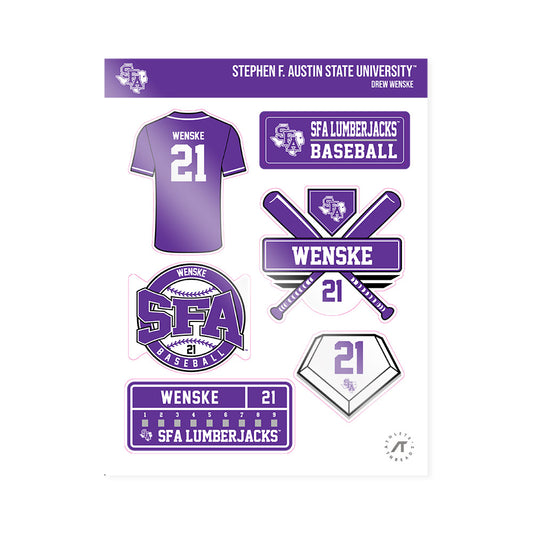 SFA - NCAA Baseball : Drew Wenske - Sticker Sheet-0
