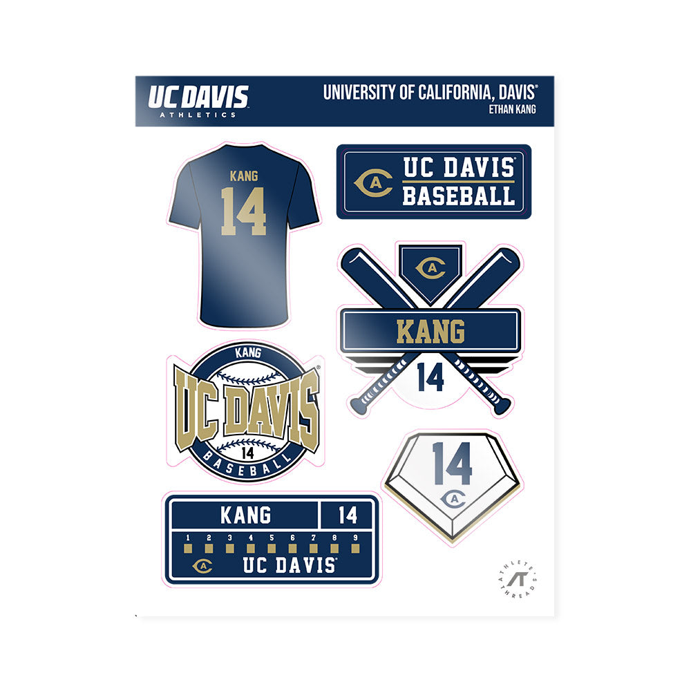 UC Davis - NCAA Baseball : Ethan Kang - Sticker Sheet-0