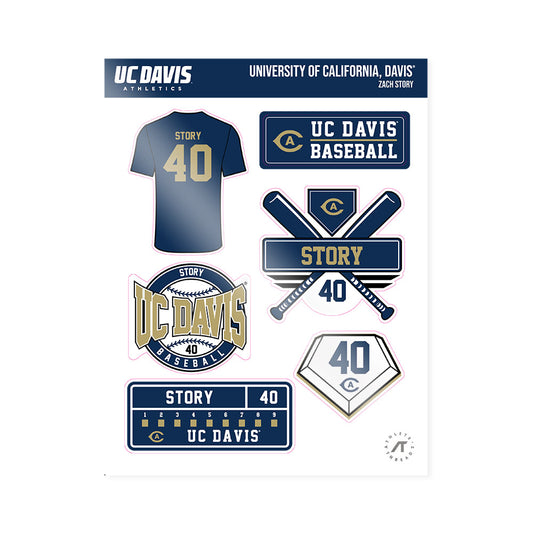 UC Davis - NCAA Baseball : Zach Story - Sticker Sheet-0