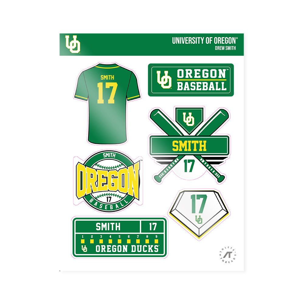 Oregon - NCAA Baseball : Drew Smith - Sticker Sheet-0