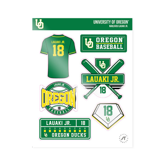 Oregon - NCAA Baseball : Naulivou Lauaki Jr. - Sticker Sheet-0