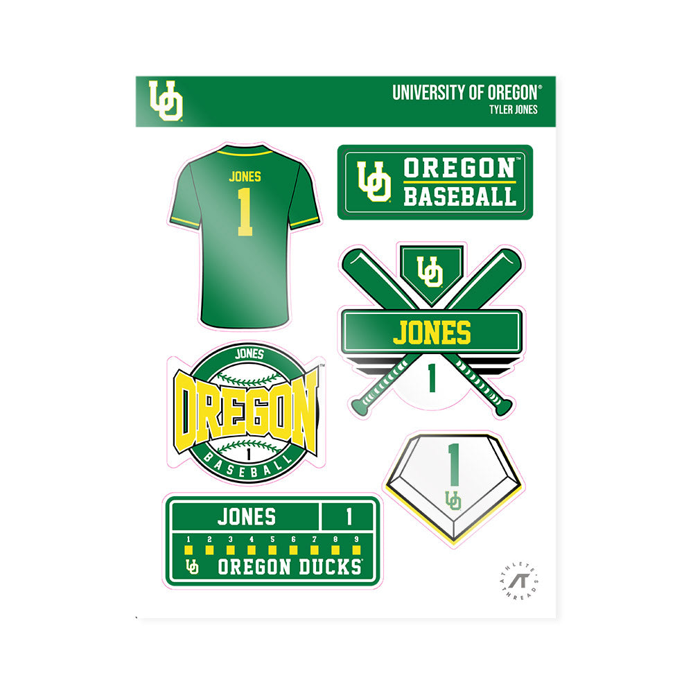 Oregon - NCAA Baseball : Tyler Jones - Sticker Sheet-0
