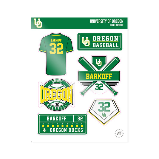 Oregon - NCAA Baseball : Jonah Barkoff - Sticker Sheet-0