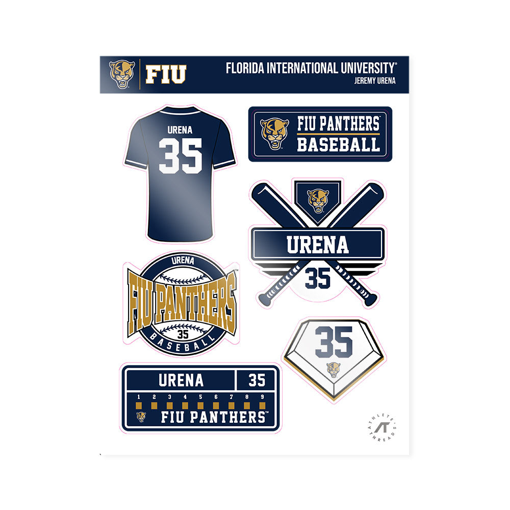 FIU - NCAA Baseball : Jeremy Urena - Sticker Sheet-0