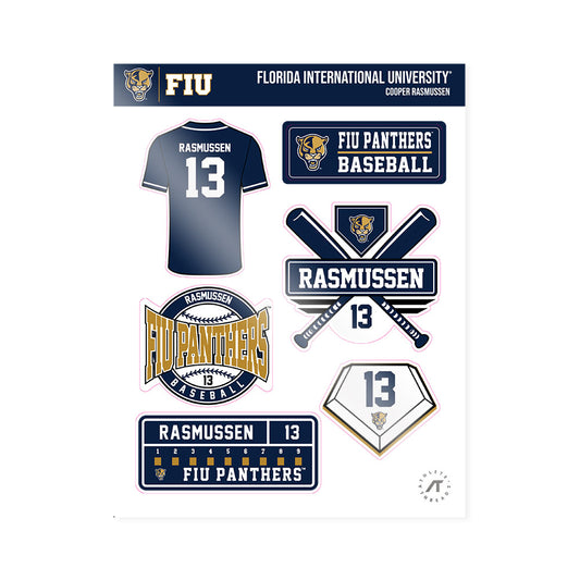 FIU - NCAA Baseball : Cooper Rasmussen - Sticker Sheet-0
