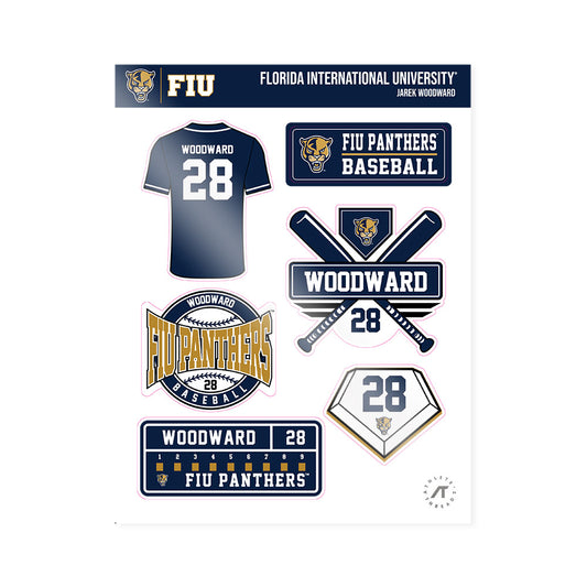 FIU - NCAA Baseball : Jarek Woodward - Sticker Sheet-0