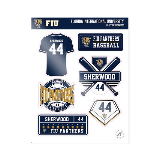 FIU - NCAA Baseball : Clayton Sherwood - Sticker Sheet-0