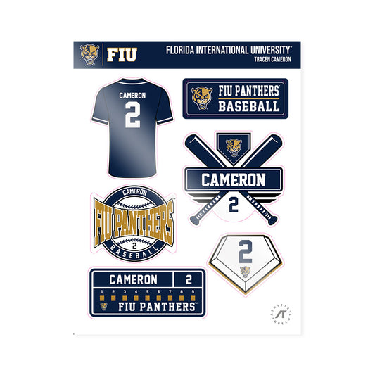 FIU - NCAA Baseball : Tracen Cameron - Sticker Sheet-0