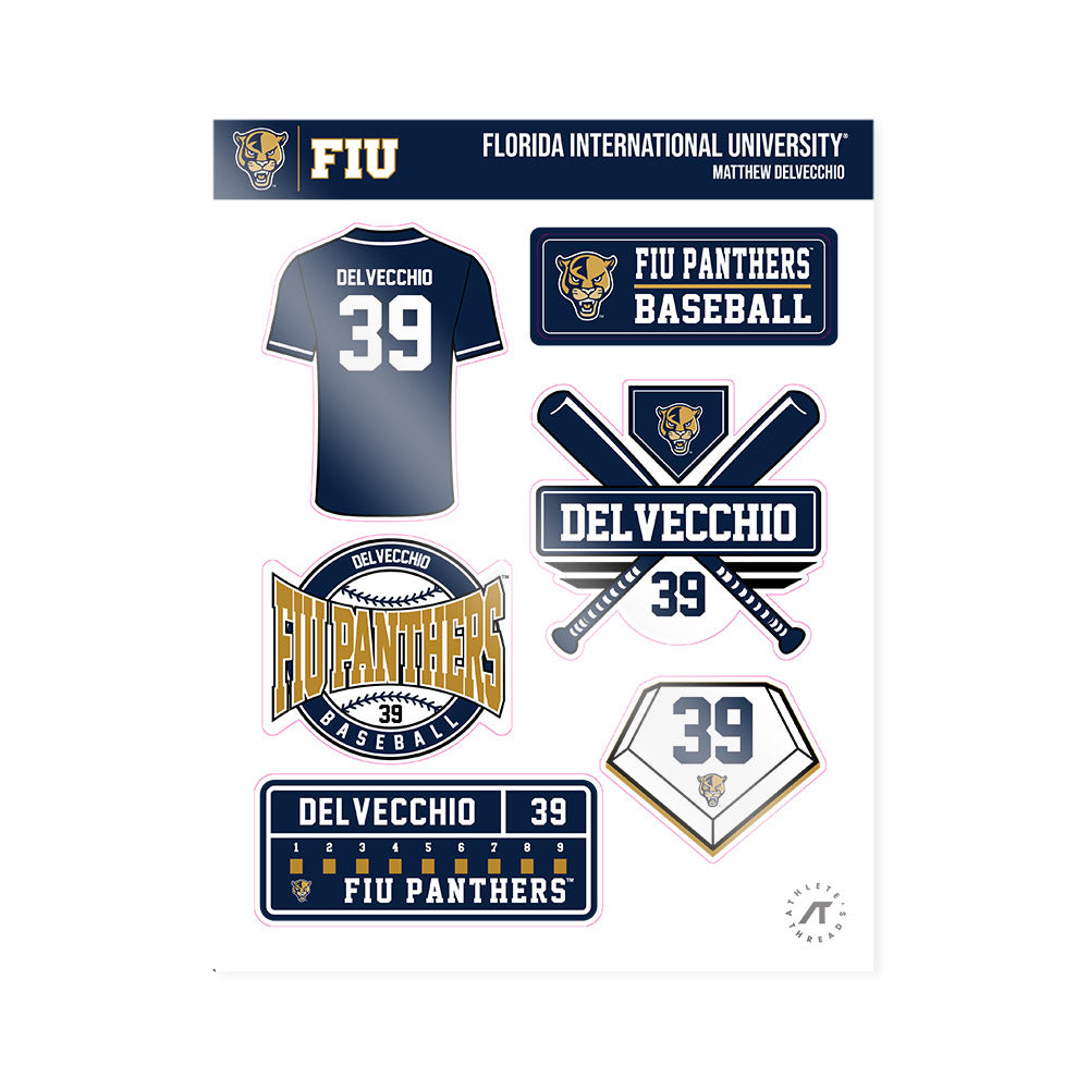 FIU - NCAA Baseball : Matthew Delvecchio - Sticker Sheet-0