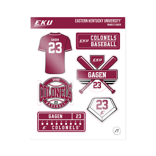 EKU - NCAA Baseball : Bradley Gagen - Sticker Sheet-0