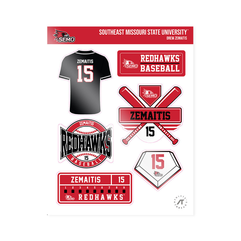 SEMO - NCAA Baseball : Drew Zemaitis - Sticker Sheet-0