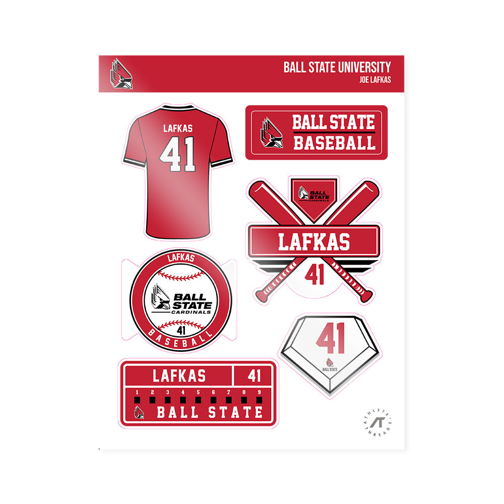 Ball State - NCAA Baseball : Joe Lafkas - Sticker Sheet-0