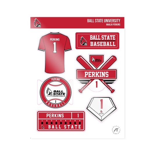 Ball State - NCAA Baseball : Maalik Perkins - Sticker Sheet-0