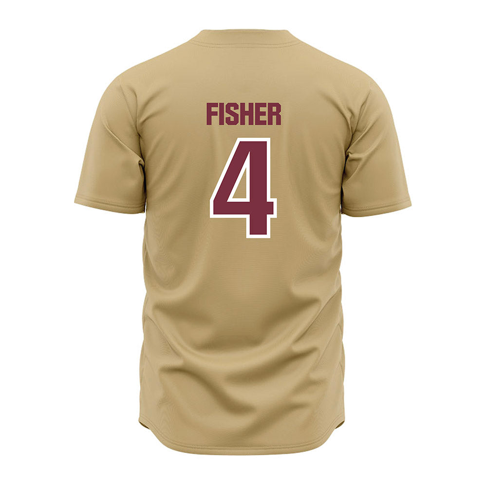 FSU - NCAA Baseball : Cal Fisher - Gold Jersey-1