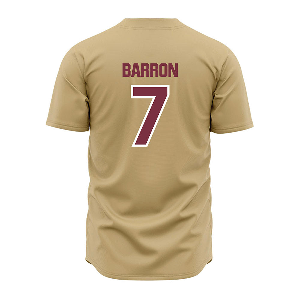 FSU - NCAA Baseball : Nick Barron - Gold Jersey-1