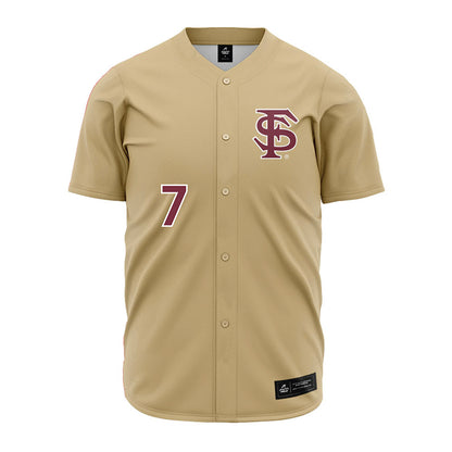 FSU - NCAA Baseball : Nick Barron - Gold Jersey-0