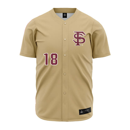 FSU - NCAA Baseball : Emmanuel Lantigua - Gold Jersey-0
