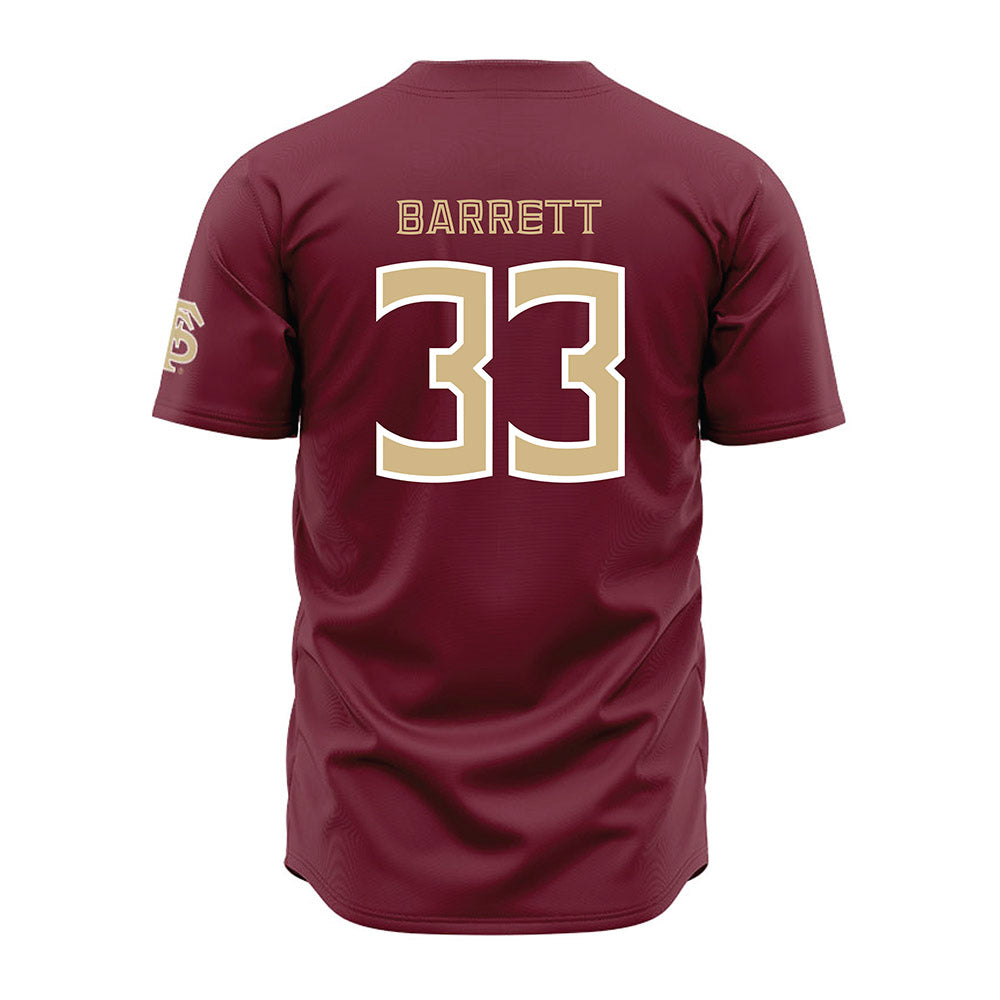 FSU - NCAA Baseball : Ben Barrett - Garnet Jersey-1