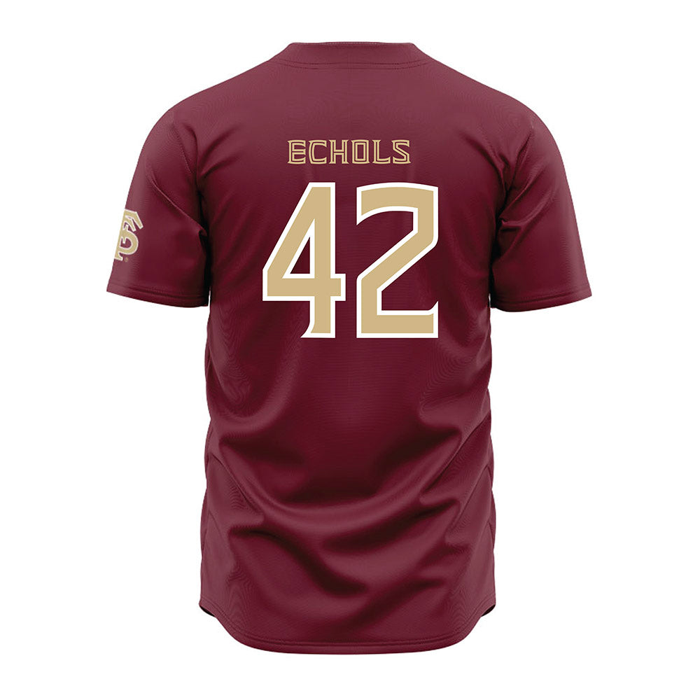 FSU - NCAA Baseball : Jake Echols - Garnet Jersey-1