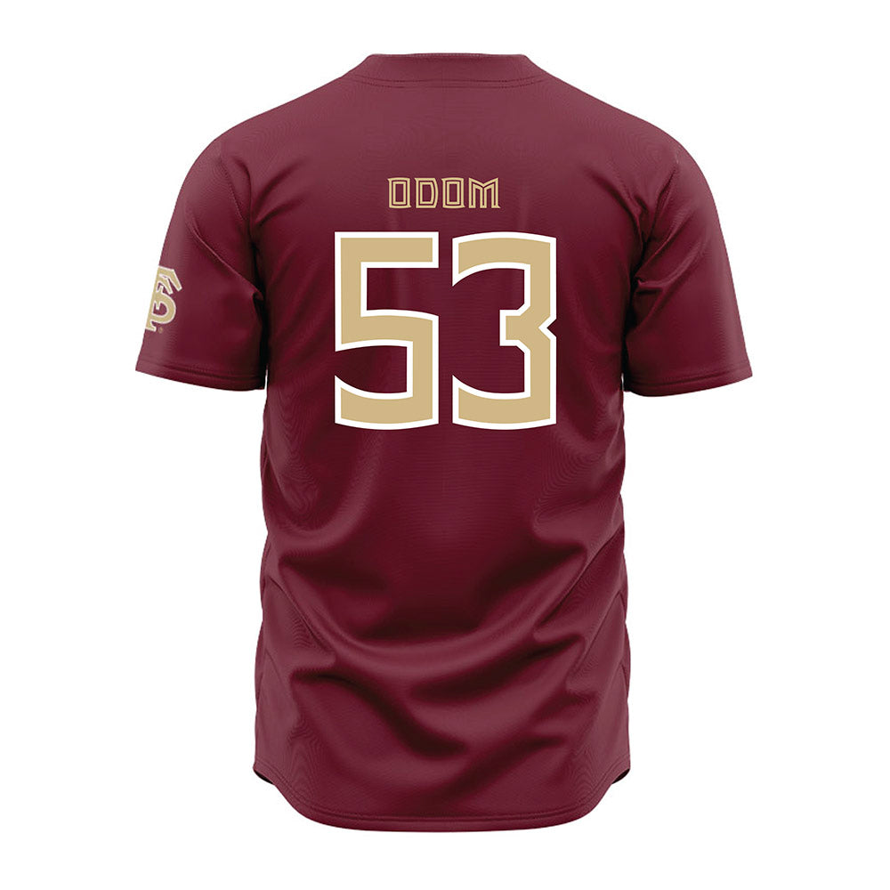 FSU - NCAA Baseball : Cam Odom - Garnet Jersey-1