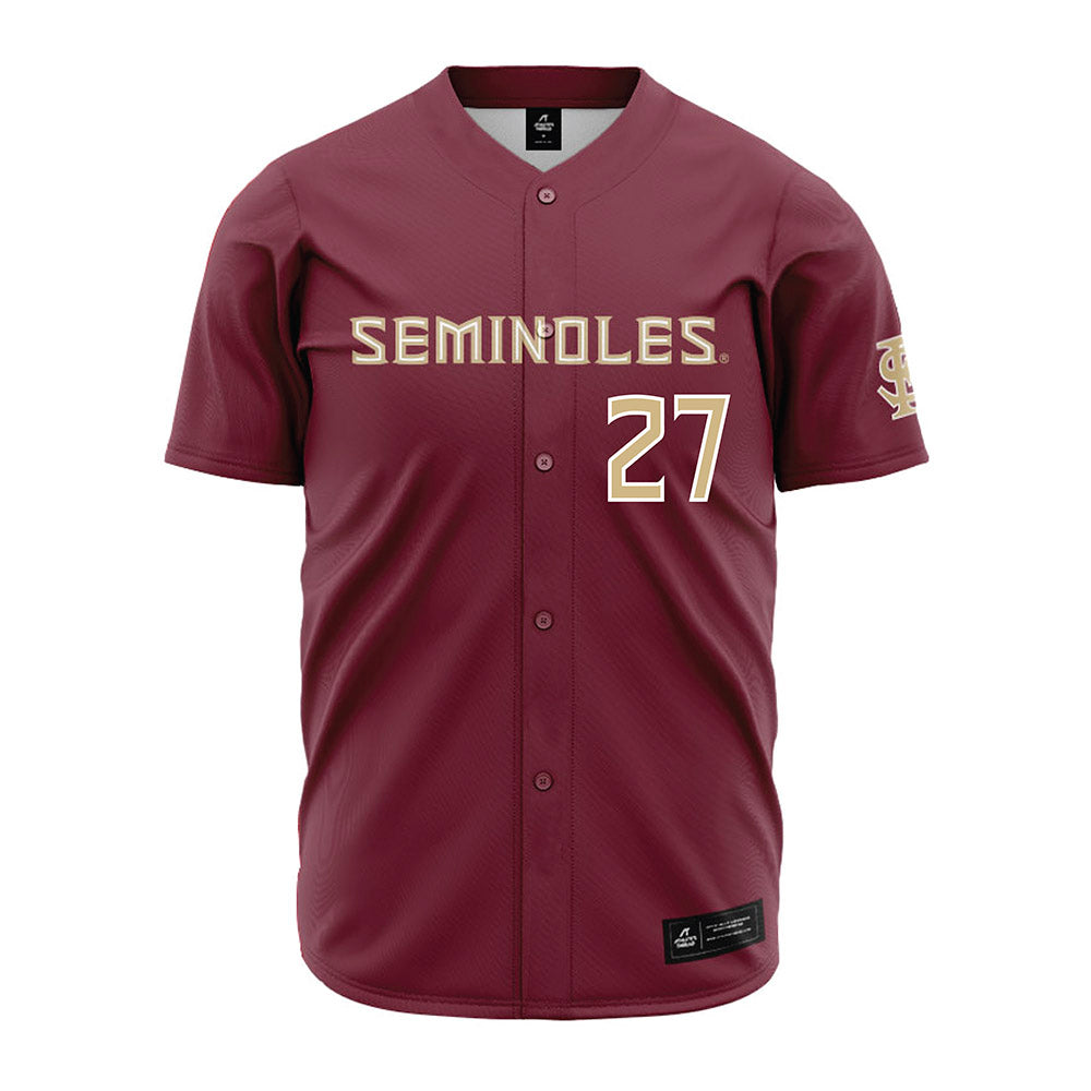 FSU - NCAA Baseball : Kevin Mebil - Garnet Jersey-0
