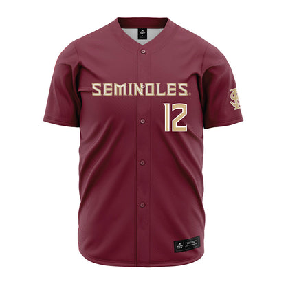 FSU - NCAA Baseball : Myles Bailey - Garnet Jersey-0