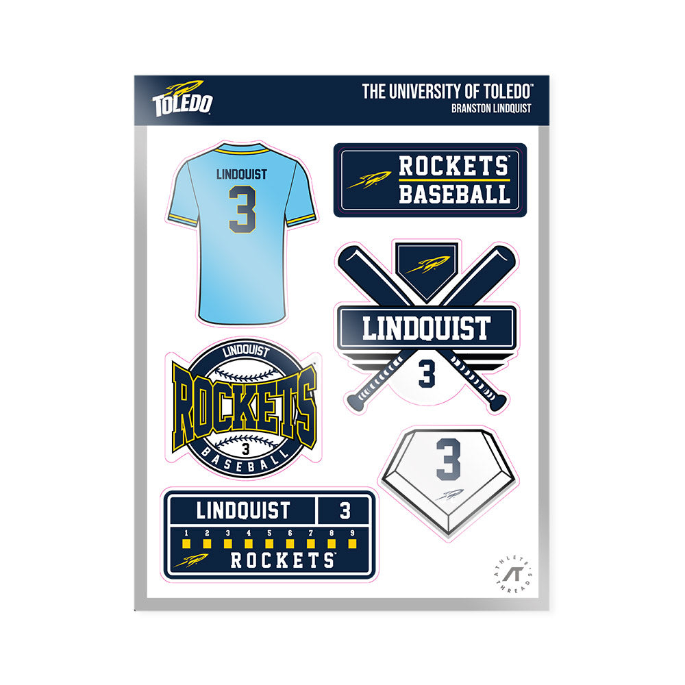 Toledo - NCAA Baseball : Branston Lindquist - Sticker Sheet-0