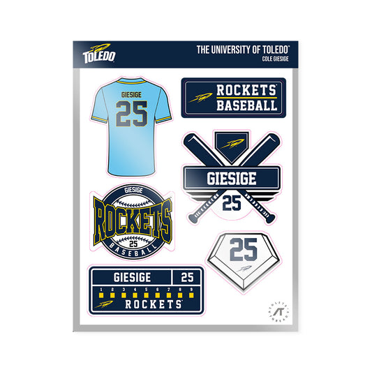 Toledo - NCAA Baseball : Cole Giesige - Sticker Sheet-0