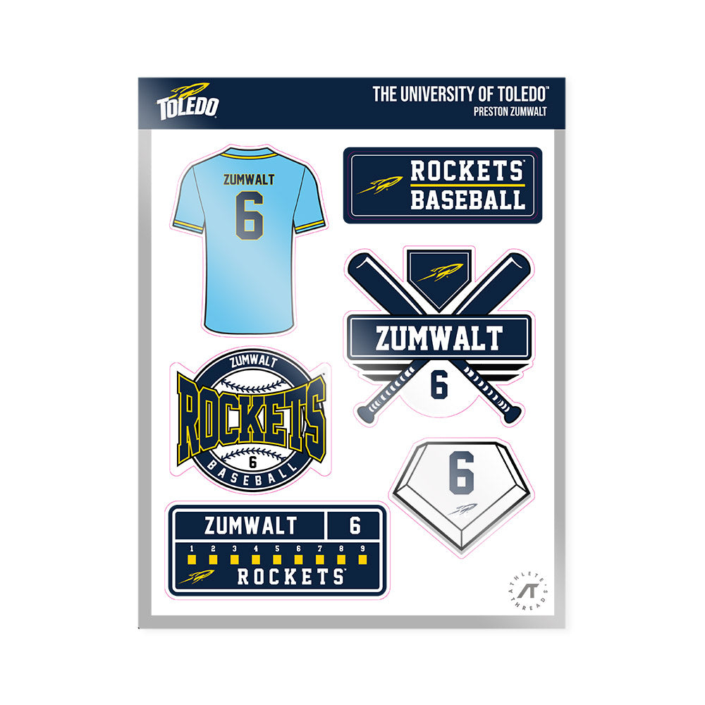 Toledo - NCAA Baseball : Preston Zumwalt - Sticker Sheet-0