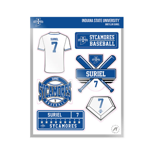 Indiana State - NCAA Baseball : Breyllin Suriel - Sticker Sheet-0