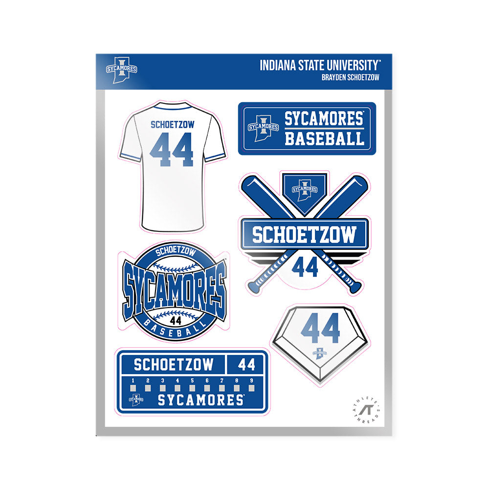 Indiana State - NCAA Baseball : Brayden Schoetzow - Sticker Sheet-0