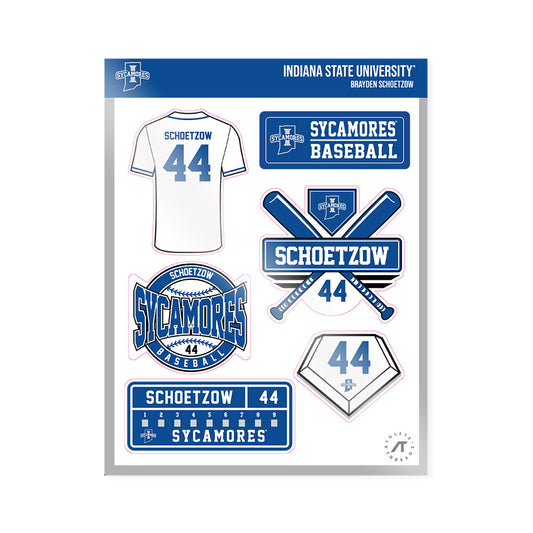 Indiana State - NCAA Baseball : Brayden Schoetzow - Sticker Sheet-0