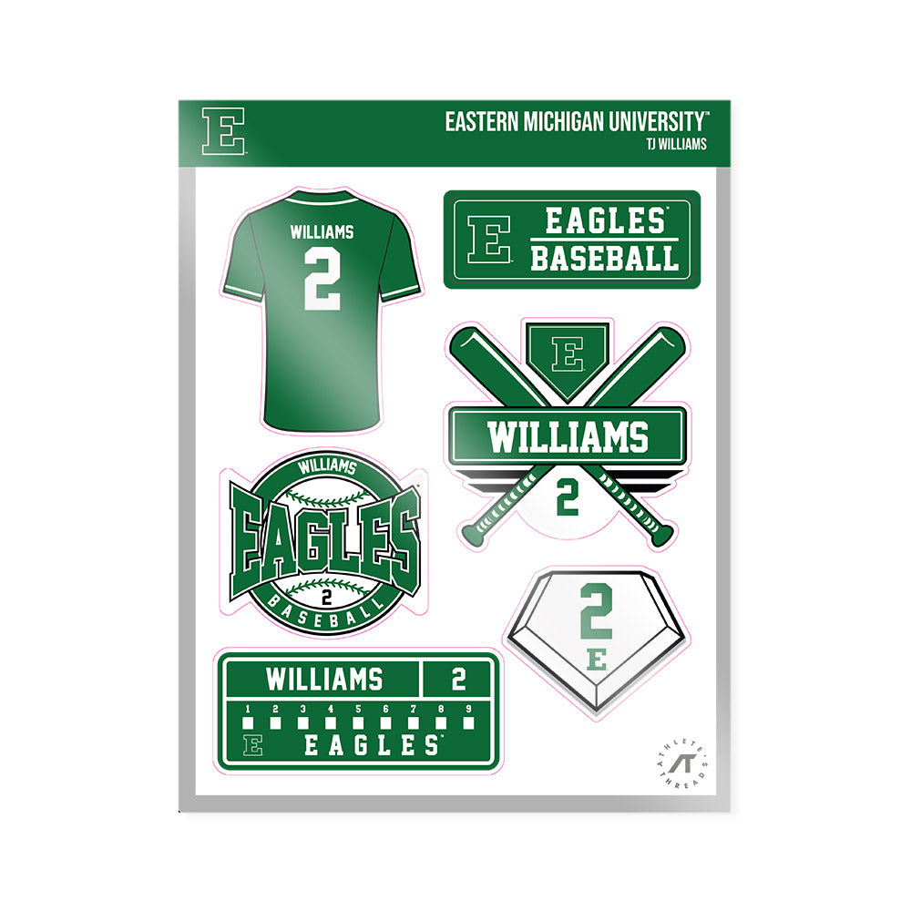 EMich - NCAA Baseball : TJ Williams - Sticker Sheet-0