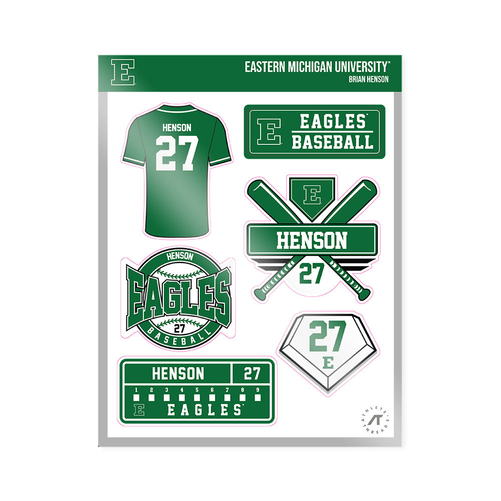 EMich - NCAA Baseball : Brian Henson - Sticker Sheet-0