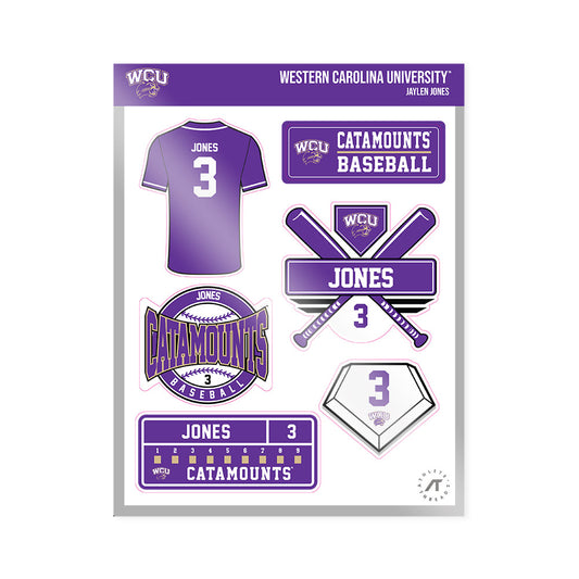 Western Carolina - NCAA Baseball : jaylen jones - Sticker Sheet-0