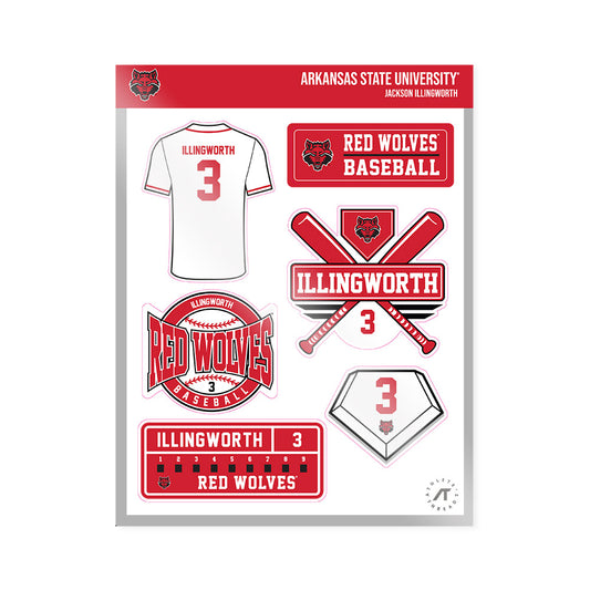 Arkansas State - NCAA Baseball : Jackson Illingworth - Sticker Sheet-0